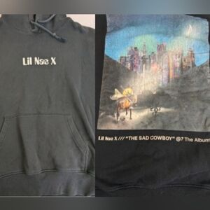 Lil Nas X The Sad Cowboy Black Hoodie Size Medium